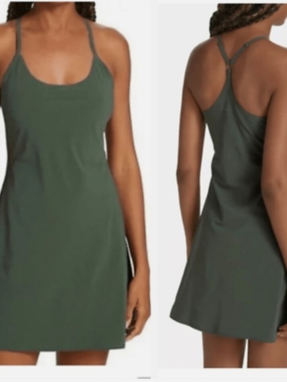 Outdoor Voices Womens Green Athleisure Skort Dress Sz L Tennis Pickleball - Picture 2 of 12